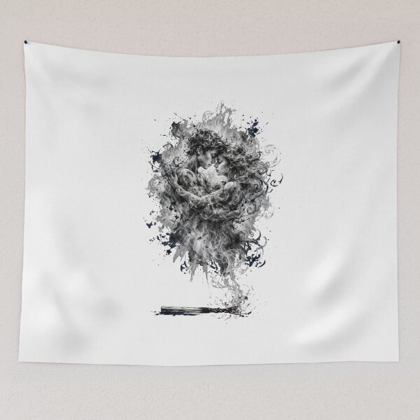 Item preview, Smoke Lovers Emerging From Matchstick Surreal Design designed and sold by  One City Two Children Studio.