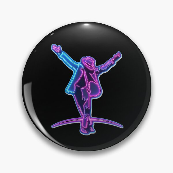 Item preview, Michael Jackson Neon Moonwalk Procreate Illustration designed and sold by ExploreAura Studio.