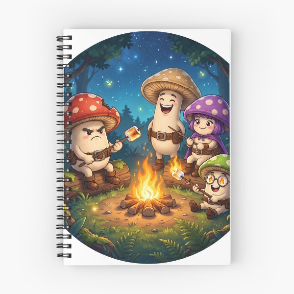 Item preview, Thunk & Toddle | Mushroom Campfire Night designed and sold by adagrad.