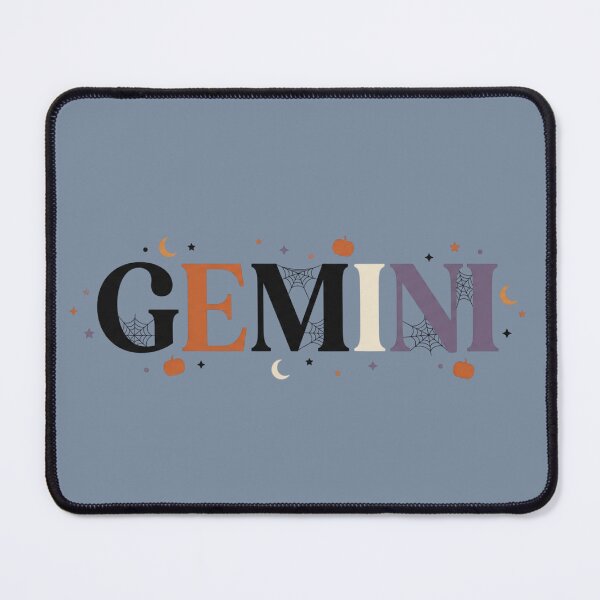 Item preview, Gemini Halloween Zodiac Sign Spooky Moon Pumpkin Retro Fall Art designed and sold by BreezifyDesignStudio.
