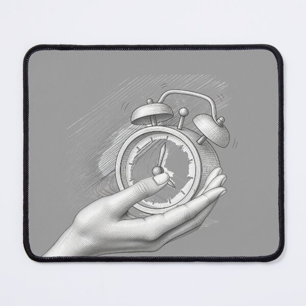 Item preview, Vintage Hand Holding Alarm Clock Sketch Art Design designed and sold by tinkeybabes.