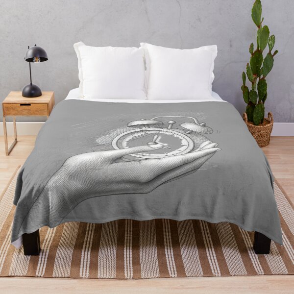 Item preview, Vintage Hand Holding Alarm Clock Sketch Art Design designed and sold by tinkeybabes.