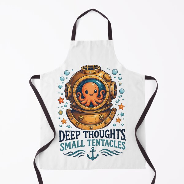 Item preview, Deep Thoughts Small Tentacles Cute Octopus In Diving Helmet designed and sold by Pyt27.
