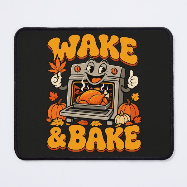 Item preview, Turkey Oven Retro Mascot Wake and Bake Thanksgiving designed and sold by AmiGraph.