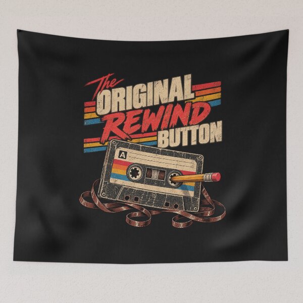 Item preview, The Original Rewind Button Shirt | Retro 80s Cassette Tape T-Shirt, Vintage Mixtape Nostalgia, Gen X Music Lover Gift designed and sold by GhostDawgs.