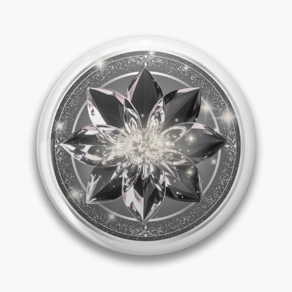 Item preview, 3D Smoky Black Crystal Lotus & Platinum Silver Frame designed and sold by MinimalAurashop.
