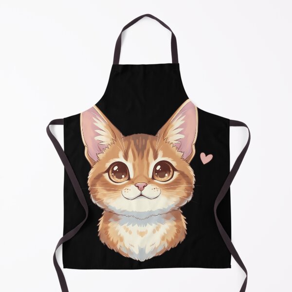 Item preview, Kawaii Abyssinian Kitten - Cute Big Eyed Ruddy Cat Face Art designed and sold by Lucid Dream Pixel.