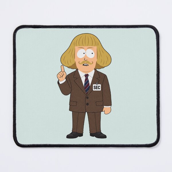 Item preview, Confused SEC Agent Raising Finger Crypto Cartoon designed and sold by POD DYNASTY | Original Print On Demand T-Shirt Graphics.