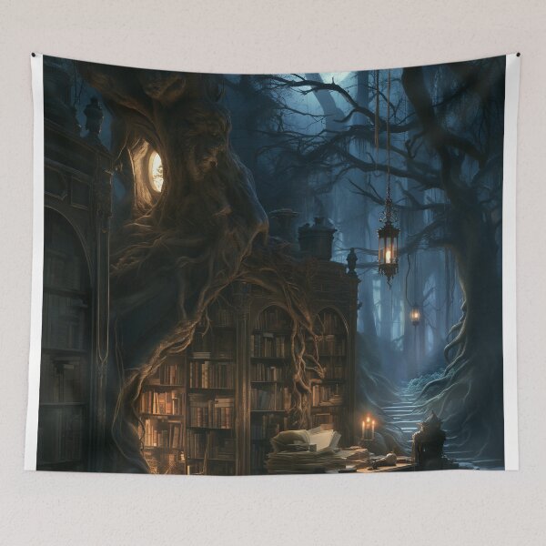 Item preview, The Library Where the Forest Remembers designed and sold by oanaunciuleanu.
