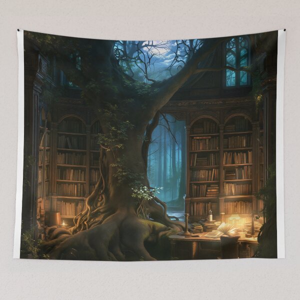 Item preview, The Library Where the Forest Remembers designed and sold by oanaunciuleanu.