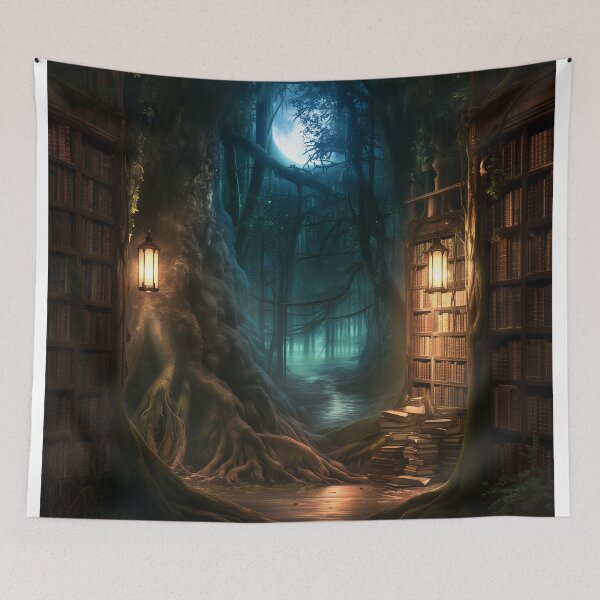 Item preview, The Library Where the Forest Remembers designed and sold by oanaunciuleanu.