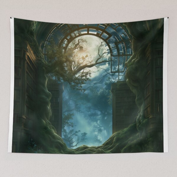 Item preview, The Library Where the Forest Remembers designed and sold by oanaunciuleanu.