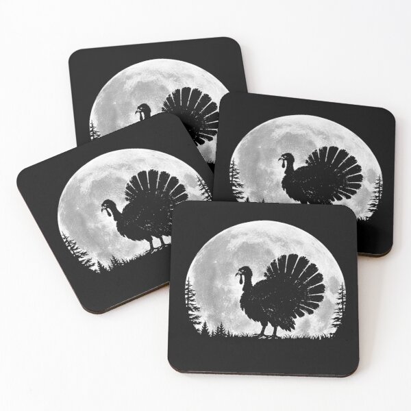 Item preview, Thanksgiving Turkey Full Moon Silhouette Vintage Autumn designed and sold by Kladhadredo.