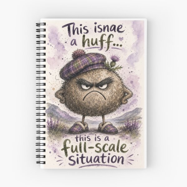 Item preview, Haggis in a Mega Huff – Funny Scottish Watercolour Character designed and sold by DesignsbyDandan.