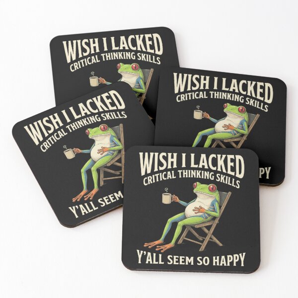 Item preview, Wish I Lacked Critical Thinking Skills Frog Funny Sarcastic designed and sold by MotivaChic.