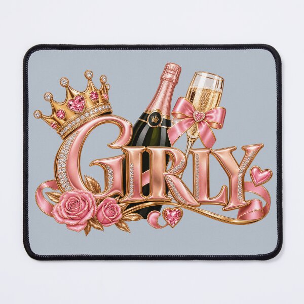 Item preview, GIRLY – Glamorous Rose Gold Women's Design with Crown designed and sold by POP FACTORY.