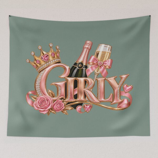Item preview, GIRLY – Glamorous Rose Gold Women's Design with Crown designed and sold by POP FACTORY.