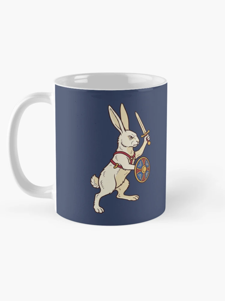 Thumbnail 5 of 6, Coffee Mug, Medieval Rabbit Knight With Sword designed and sold by Rariks.
