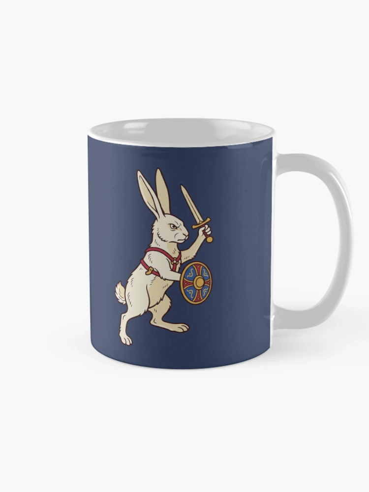 Thumbnail 3 of 6, Coffee Mug, Medieval Rabbit Knight With Sword designed and sold by Rariks.