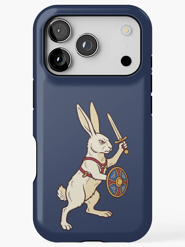 Thumbnail 1 of 4, iPhone Case, Medieval Rabbit Knight With Sword designed and sold by Rariks.