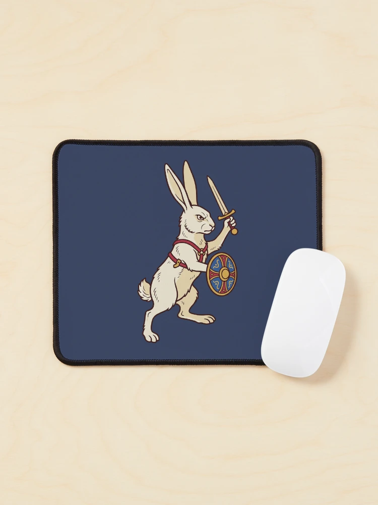Thumbnail 1 of 5, Mouse Pad, Medieval Rabbit Knight With Sword designed and sold by Rariks.