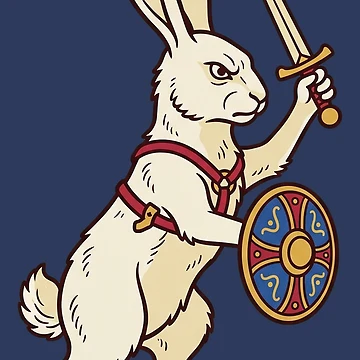 Artwork thumbnail, Medieval Rabbit Knight With Sword by Rariks