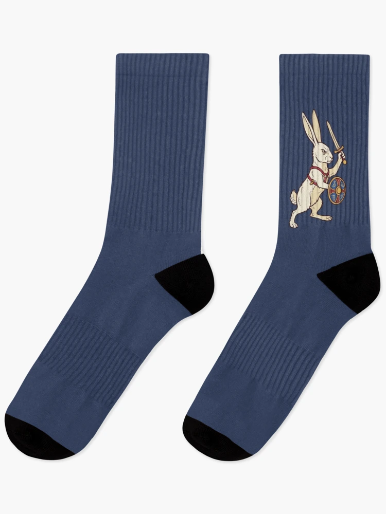 Thumbnail 1 of 5, Socks, Medieval Rabbit Knight With Sword designed and sold by Rariks.