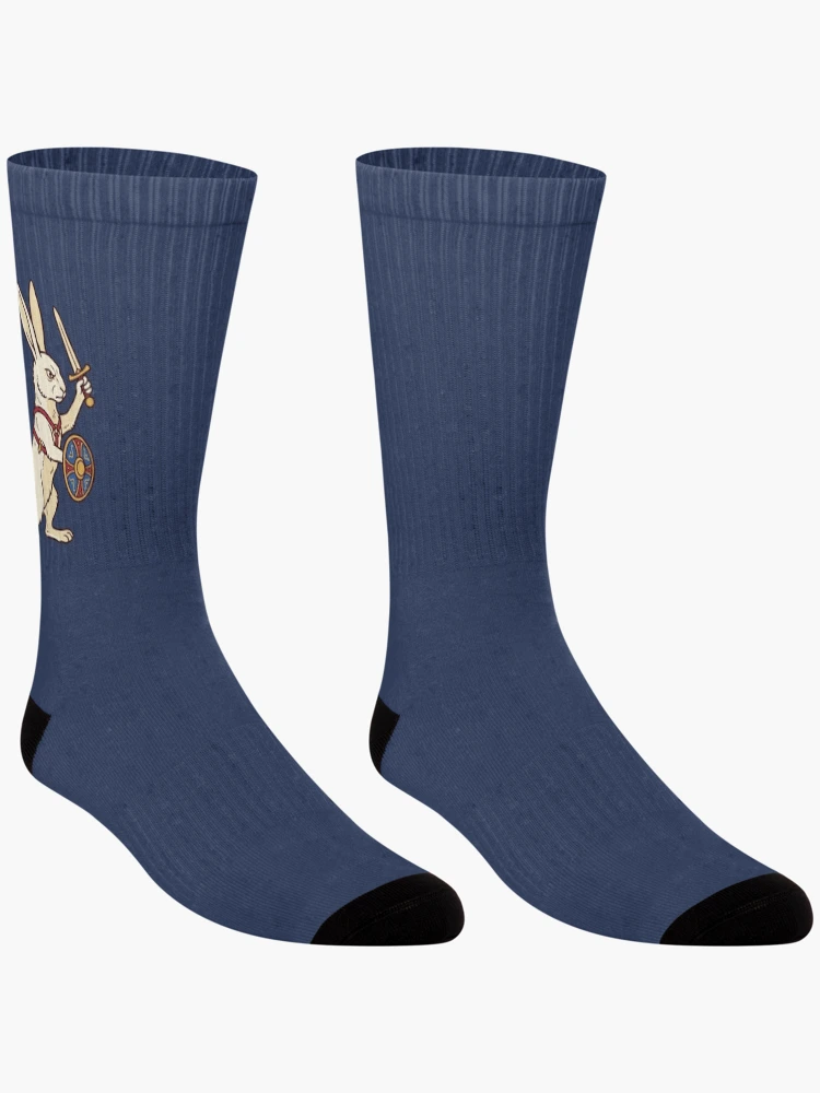 Thumbnail 3 of 5, Socks, Medieval Rabbit Knight With Sword designed and sold by Rariks.