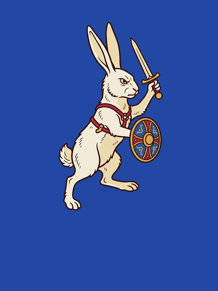 Thumbnail 6 of 6, Zipped Hoodie, Medieval Rabbit Knight With Sword designed and sold by Rariks.