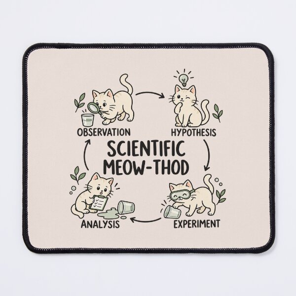 Item preview, Scientific Meowthod Funny Science Cat, Cute Nerdy Kitty, STEM Teacher Humor, Geeky Chemistry Biology Gift designed and sold by Quiajia.