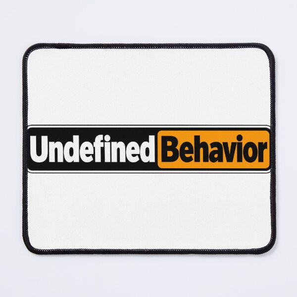 Item preview, Undefined Behavior Engineering Humor Wordmark designed and sold by JAQSCOMICS.