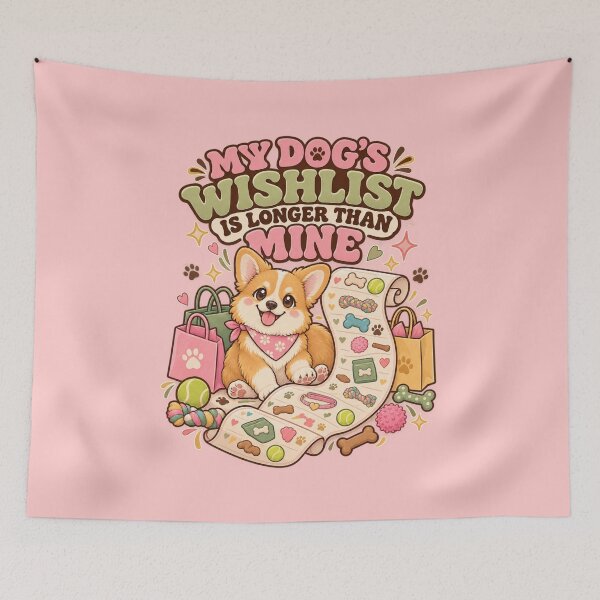 Item preview, Holiday Shopping Wishlist Humor Funny Corgi Dog Mom designed and sold by Im-Ara.