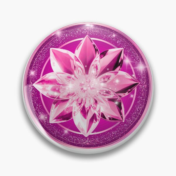 Item preview, 3D Magenta & Hot Pink Crystal Lotus Glam Design designed and sold by MinimalAurashop.