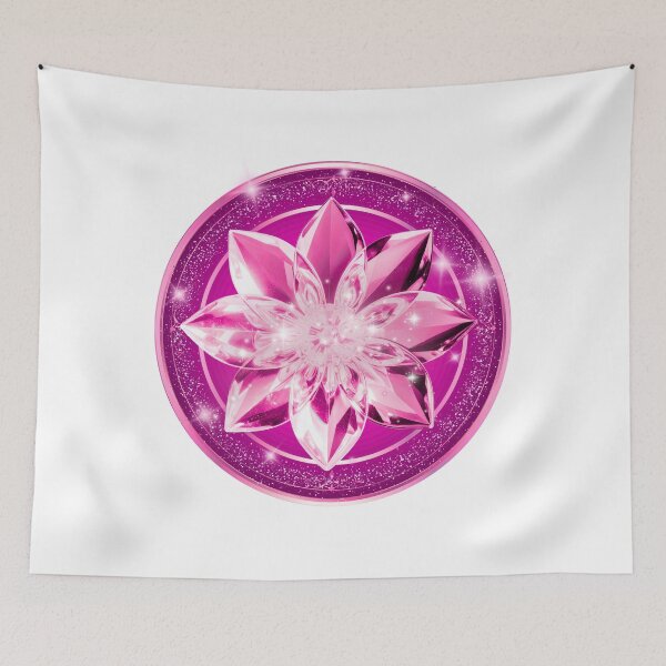 Item preview, 3D Magenta & Hot Pink Crystal Lotus Glam Design designed and sold by MinimalAurashop.