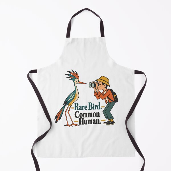 Item preview, Rare Bird Common Human Retro Birdwatcher Cartoon designed and sold by bwanaboards.