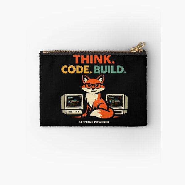 Item preview, Think Code Build - Coder Fox Programmer & Developer Art designed and sold by Dogandesighn.