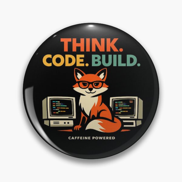 Item preview, Think Code Build - Coder Fox Programmer & Developer Art designed and sold by Dogandesighn.
