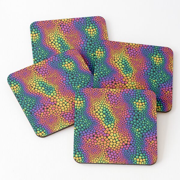 Item preview, Spring Lantern Chameleon - Rainbow Pebble Mosaic Pattern designed and sold by Shiri Mor Arts.