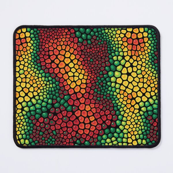 Item preview, Harvest Lantern Chameleon - Red Gold Green Pebble Mosaic Pattern designed and sold by Shiri Mor Arts.