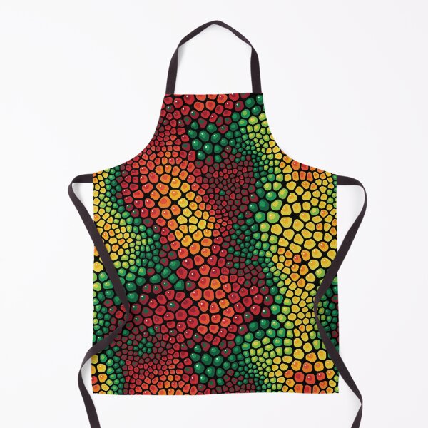 Item preview, Harvest Lantern Chameleon - Red Gold Green Pebble Mosaic Pattern designed and sold by Shiri Mor Arts.
