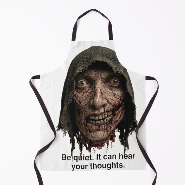 Item preview, Be Quiet. It Can Hear Your Thoughts – Hooded Dark Horror Creature Portrait designed and sold by Khennshe-Designs.