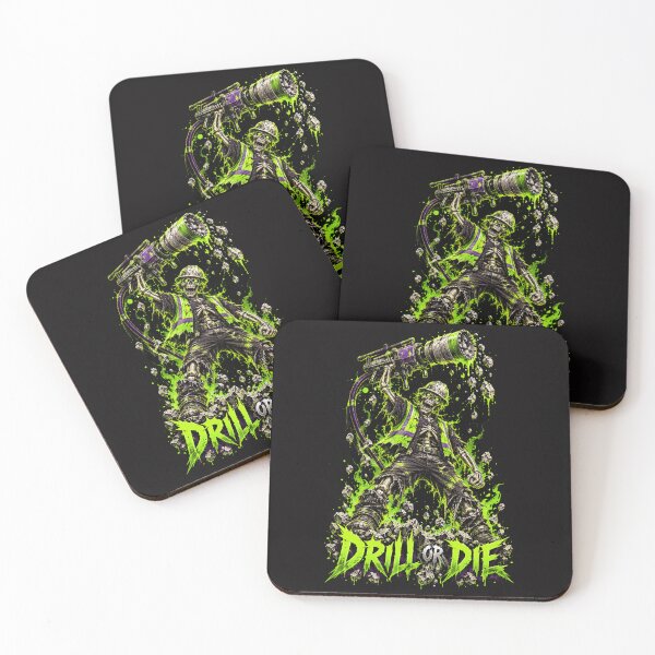Item preview, Neon Skeleton Core Drill Operator Horror Construction Graphic designed and sold by Meandmyshop.