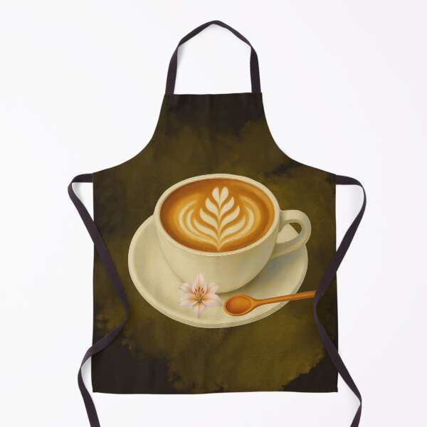 Item preview, Watercolor Coffee Cup Latte Art Design designed and sold by tinkeybabes.