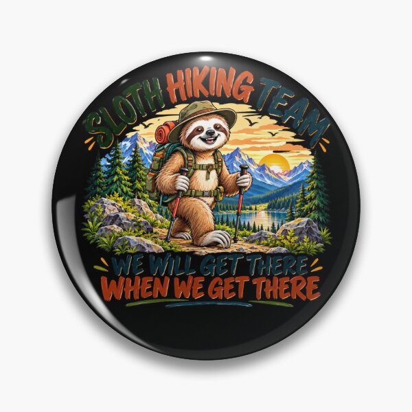 Item preview, Sloth Hiking Team with Raccoon  designed and sold by MalwasBasket.