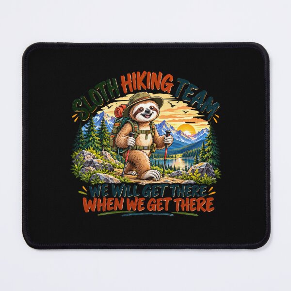 Item preview, Sloth Hiking Team with Raccoon designed and sold by MalwasBasket.