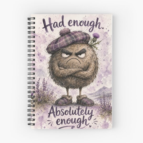 Item preview, Haggis Who’s Had Enough – Funny Scottish Watercolour Character designed and sold by DesignsbyDandan.