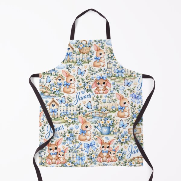 Artikelvorschau, James Baby Bunnies – Blue Floral Woodland Nursery Pattern entworfen und verkauft von HO•Designs.