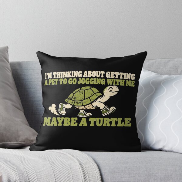 Item preview, I'm Thinking of Getting A Pet to Go Jogging with A Turtle designed and sold by Kladhadredo.
