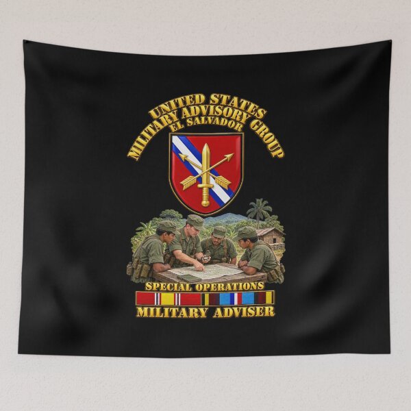 Item preview, US MILGRP w Svc - El Salvador - with Advisor Scene - 3D - Transparent designed and sold by Military Insignia Products.