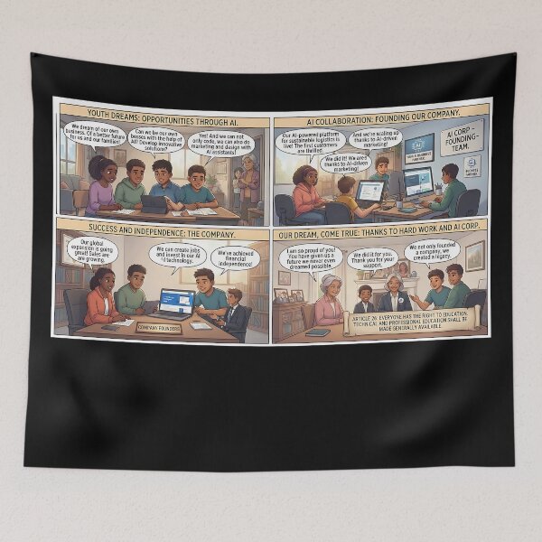 Item preview, Young founders are building a successful company with AI designed and sold by Mianku | Für das Leben.